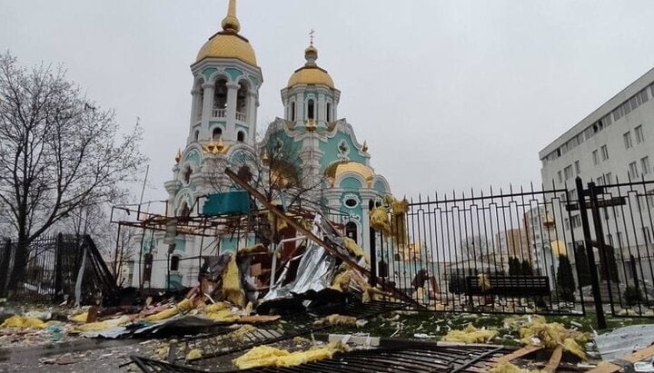 Пострадал от обстрелов православный храм Преображения Господня в Харькове