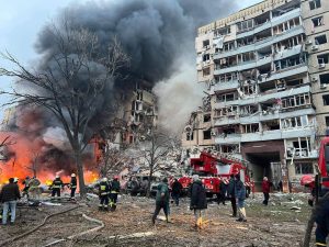 Детская молитва во время сегодняшней ракетной атаки в Днепре