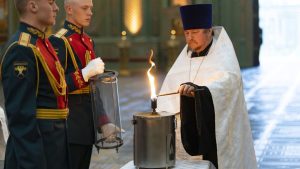 В главный храм вооруженных сил страны-агрессора доставили «частицу вечного огня»