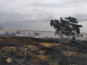 В обстреливаемом селе в Николаевской области священник возглавил стихийно организованную пожарную службу