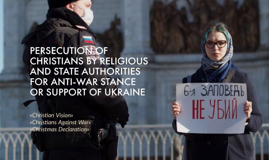 Persecution of Christians by Religious and State Authorities for Anti-war Stance or Support of Ukraine in Defence from Aggression
