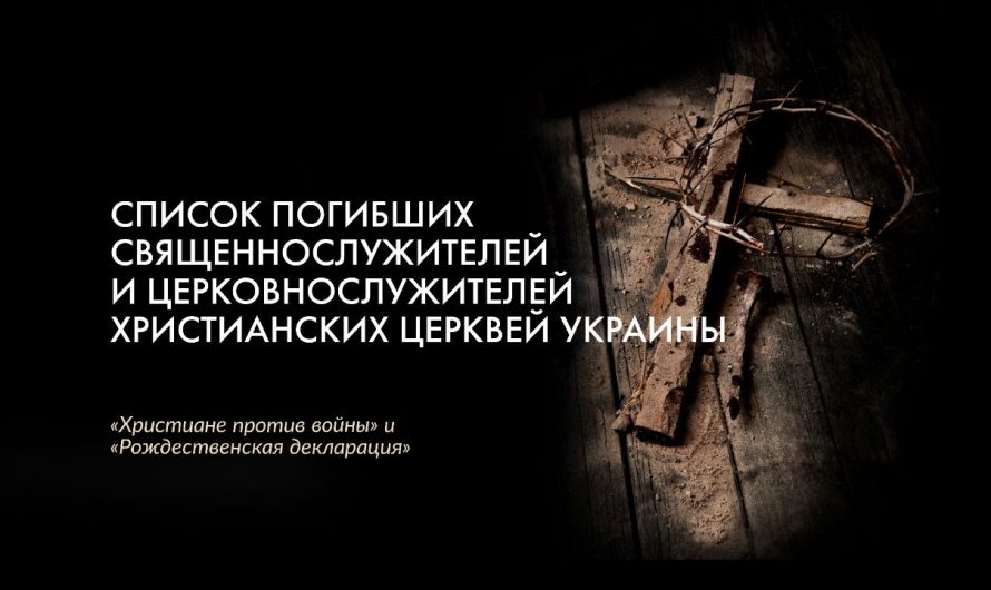 Список погибших священнослужителей и церковнослужителей христианских церквей Украины
