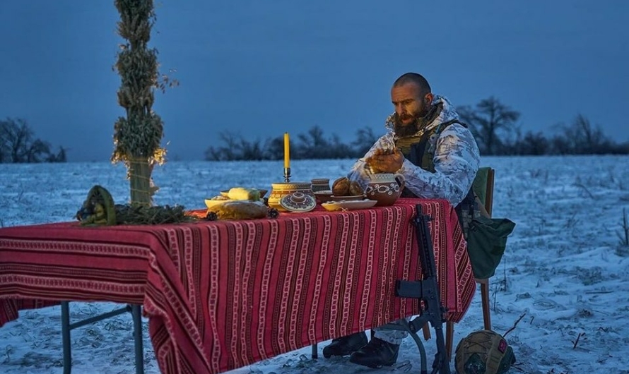 Рождественский ужин на передовой. Фоторепортаж