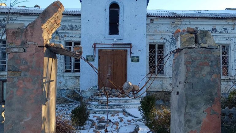 В результате сегодняшнего обстрела российскими войсками Херсонщины пострадал храм ПЦУ 