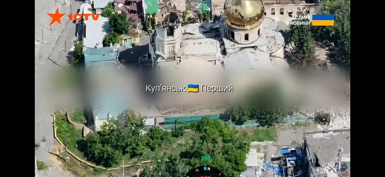 В Купянске из-за российского обстрела разрушена звонница Свято-Николаевского кафедрального собора УПЦ